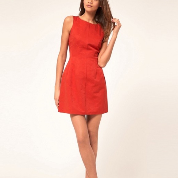 ASOS Tulip Dress in Butterfly Textured Fabric - Picture 4 of 9